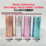 20oz magic mirror sublimation straight tumblers skinny tumblers for subliamtion