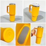 40oz H2.0 Yellow Color Powder Coated Tumblers for Laser Engraving--USCC