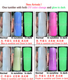 25 Pack China Warehouse 20oz UV Change Glow In The Dark Sublimation Skinny Straight Tumbler Sold