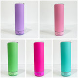 Sublimation Matt Macaron Color 20oz Straight Skinny Music Player Blustooth Speaker Tumblers-USCC