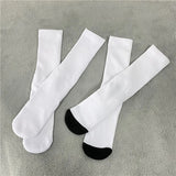 100 Pack China warehouse 9-12 And 10-13 Women And Mens White Blank Sublimation Polyester Socks