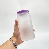 50 Pack China Warehouse 16oz Leakproof Silicone Lids Sublimation Blank Glass Can