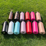 1PC Sample USA Warehouse 7 Colors 32oz Powder Coated Mirror Copper Plated Underneath Water Bottle with Magnetic Phone Holder for Laser Engraving