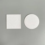 100 Pack China warehouse Wholesale Sublimation Blanks 10cm*10cm Square 10.3cm Round Table Ceramic Coaster With Cork For Drink Coffee