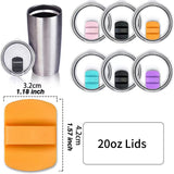 50 Pack China Warehouse 20oz sliver plated powder coated coffee car tumblers with Magnetic lids for laser engraving-CNDM