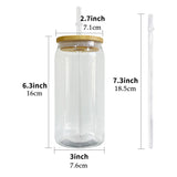 50 Pack USA Warehouse Clear 16oz 20oz acrylic can plastic can with bamboo lids for vinyl