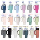 25 Pack China Warehouse H2.0 40oz Travel Tumblers with Handle Power Coated Tumblers for Laser Engraving(choose color)---CNCC