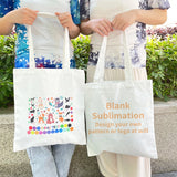 50 Pack China warehouse Middle size 15inch*16.6inch White Blank sublimation Tote Bags Shipping Bags