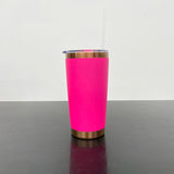 25 Pack China Warehouse Bright Colors 20oz Copper Powder Coat Coffee Yeti Stainless Steel Tumbler with Magnetic Lid for Laser Engraving