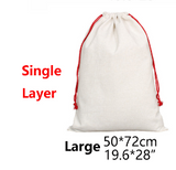 USA Warehouse White color blank sublimation christmas gift santa bags-USCC