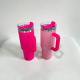 20 Pack USA Warehouse 40oz Flamingo Pink And Hot Pink Powder Coated Tumblers 20pcs/case