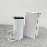 50 Pack China Warehouse 12oz Sublimation Blanks White Slim Beer Cola Can Bottle Cooler With Two Lids Sold By Case