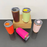 25 Pack China Warehouse Bright Colors 20oz Copper Powder Coat Coffee Yeti Stainless Steel Tumbler with Magnetic Lid for Laser Engraving