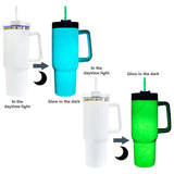 H2.0 40oz glow in dark tumblers with glow in dark straws change blue and green color for sublimation-USCC