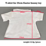 30 Pack China Warehouse Easter gift 35cm bunnies Easter Bunny with removable Blank Sublimation shirts_CNCC