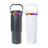 20 Pack USA Warehouse 30oz mirror rainbow plated 30oz flip top water bottle for sublimation and laser engrave-USCC