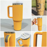 40oz H2.0 Yellow Color Powder Coated Tumblers for Laser Engraving--USCC