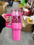 20 Pack USA Warehouse 40oz H2.0 Winter Pink Glitter Tumblers for Sublimation & Laser Engraving