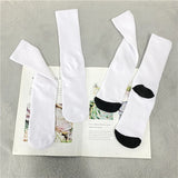 100 Pack China warehouse 9-12 And 10-13 Women And Mens White Blank Sublimation Polyester Socks