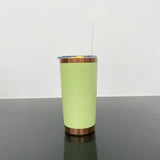 25 Pack China Warehouse Bright Colors 20oz Copper Powder Coat Coffee Yeti Stainless Steel Tumbler with Magnetic Lid for Laser Engraving