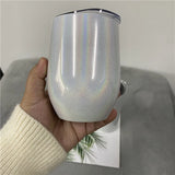 50 Pack China Warehouse 12oz Blank Sublimation Glitter White Wine Tumbler