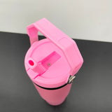 20 Pack China Warehouse Mirror Black Plated 30oz Flip Straw Outdoor Water Bottle with Top Handle for Laser Engraving