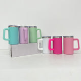 20 Pack USA Warehouse Blank Sublimation 20oz Coffee Mugs with Removable Plastic Handle