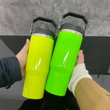 20 Pack China Warehouse Neon Colors 30oz Fip Straw Water Bottles Blank Sublimation Kids Tumblers