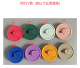 100 Pack China Warehouse Packs 16oz Glass Can Lids Colorful Silcone Lids from China by Air Ship -CNDM