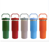 25 Pack China Warehouse 30oz Stanley Style Matte Male Colors Flip Straw School Tumblers