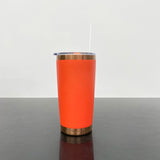 25 Pack China Warehouse Bright Colors 20oz Copper Powder Coat Coffee Yeti Stainless Steel Tumbler with Magnetic Lid for Laser Engraving