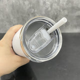 25 Pack China Warehouse black white powder coated mirror copper plated underneath 20oz skinny straight tumbler for laser engraving