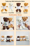 50 Pack China Warehouse Lovely teddy bears with removable blank sublimation t-shirts-CNCC