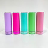 matt colored macaron blank sublimation Smart Music Player 20oz skinny straight speaker music tumbler--USCC