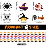 6pcs set 144 pack China Warehouse 144 Pcs Halloween Paper Straws skull Spider Eyeball Pumpkin Pattern South Striped halloween Party Straws for Juices Milkshakes Coffee-CNDM