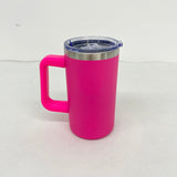 20 Pack USA Warehouse Blank Sublimation 20oz Coffee Mugs with Removable Plastic Handle