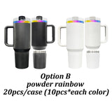 20 Pack USA Warehouse H2.0 40oz Rainbow Underneath Quencher Tumbler With Storage Compartment