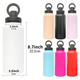 1PC Sample USA Warehouse 7 Colors 32oz Powder Coated Mirror Copper Plated Underneath Water Bottle with Magnetic Phone Holder for Laser Engraving