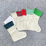 100 Pack China warehouse Blank Sublimation Christmas Sock Bag Stocking