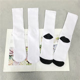 100 Pack China warehouse 9-12 And 10-13 Women And Mens White Blank Sublimation Polyester Socks