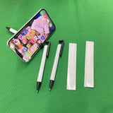 White Blank Sublimation Phone Stand Holder Clip Metal Pen With Shrink Wrap