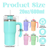 1PC sample YIPAI USA Warehouse 20oz Kids 5 Colors Matt Macaron Double Wall Stainless Steel Tumblers with Plastic Handle for Sublimation