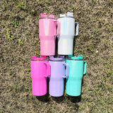 25 Pack USA Warehouse Newest Style Sublimation 20oz Kids Sparkly Shimmer Stanley Tumbler with Handle-USDM