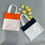 50 Pack USA Warehouse 10.2Inch *10Inch Orange Black Color Halloween Blank Sublimation Kids Candy Tote Bag Sold By Case