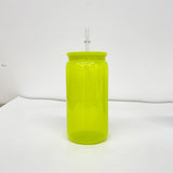 50 Pack USA Warehouse 16oz Bright Neon Color Plastic Can Same Size As Glass Can For UV DTF Wraps