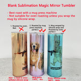 20oz magic mirror sublimation straight tumblers skinny tumblers for subliamtion