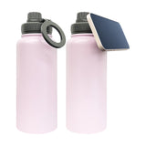 1PC Sample USA Warehouse 7 Colors 32oz Powder Coated Mirror Copper Plated Underneath Water Bottle with Magnetic Phone Holder for Laser Engraving