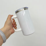 20 Pack USA Warehouse Blank Sublimation 20oz Coffee Mugs with Removable Plastic Handle