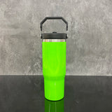 20 Pack China Warehouse Neon Colors 30oz Fip Straw Water Bottles Blank Sublimation Kids Tumblers