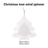 100 Pack China warehouse 8 Inches And 10 Inches White Blank Sublimation Aluminium Metal Art Hanging Christmas Tree Wind Spinner